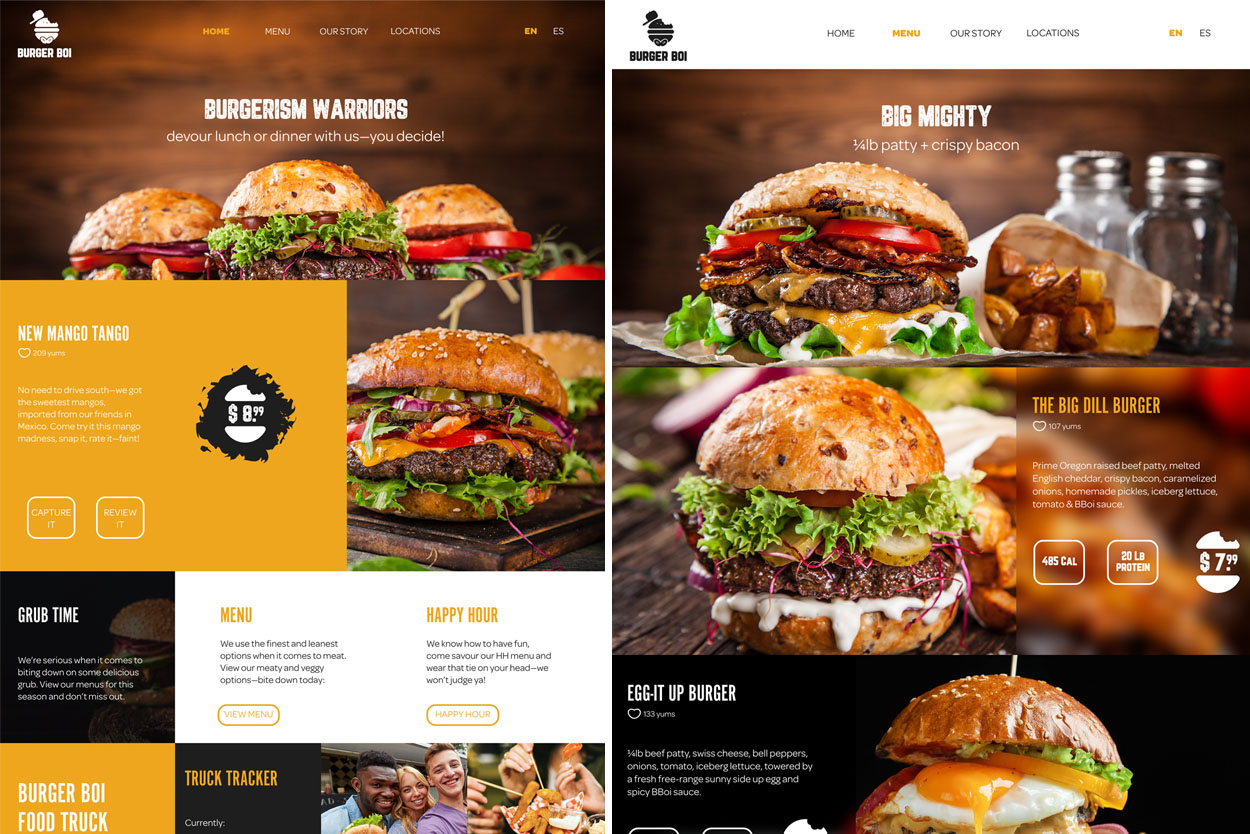 BurgerBoi web prototype