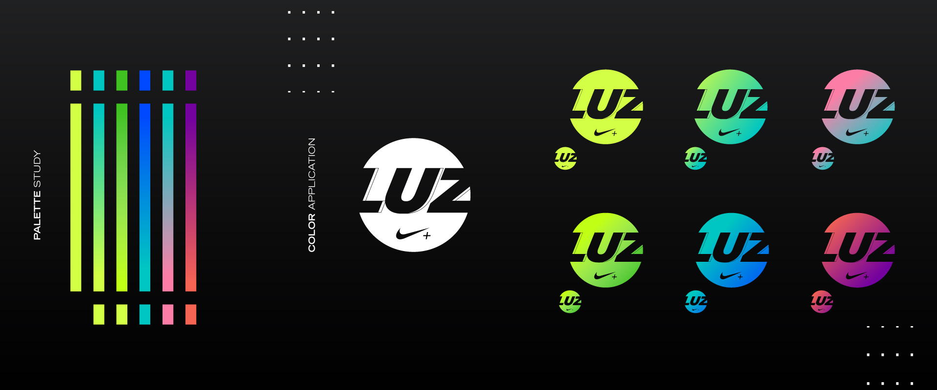 LUZ logo color study