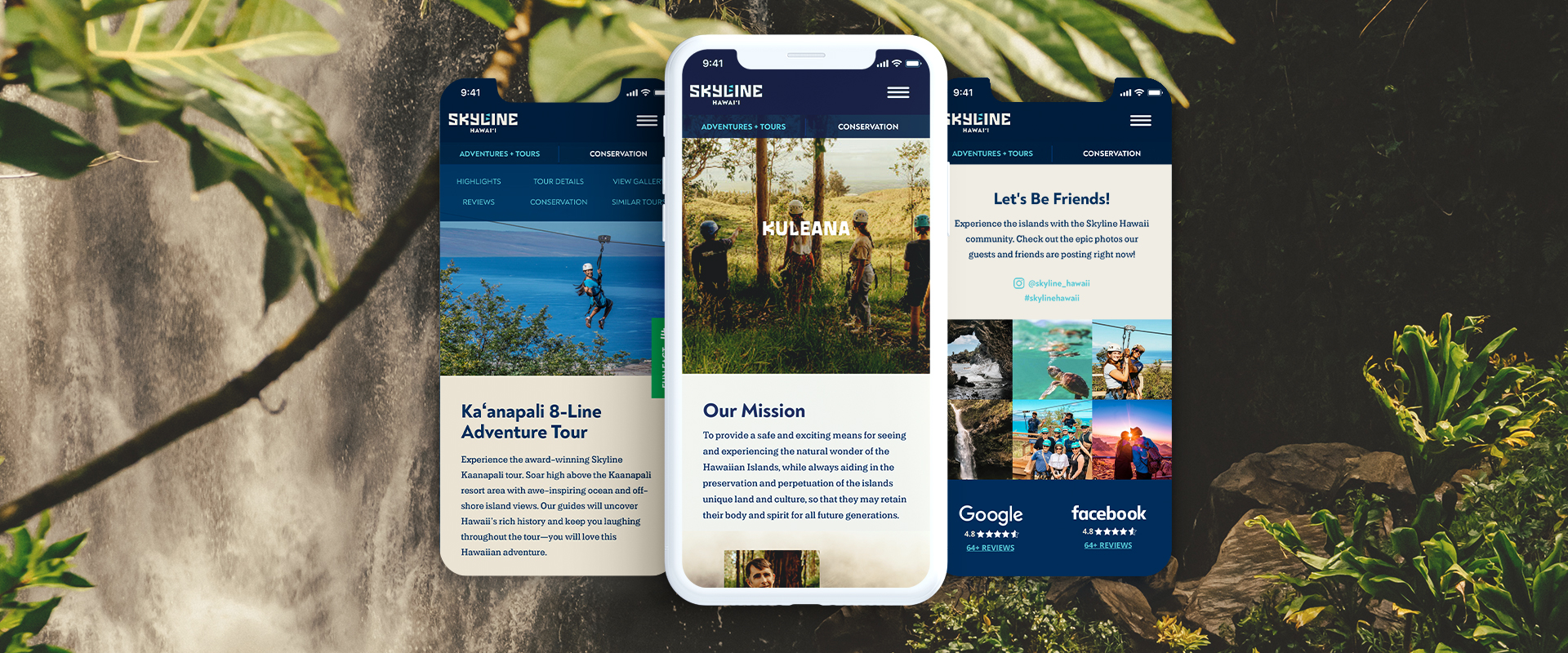 Skyline website made for mobile first