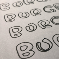 burgerboi wordmark sketches